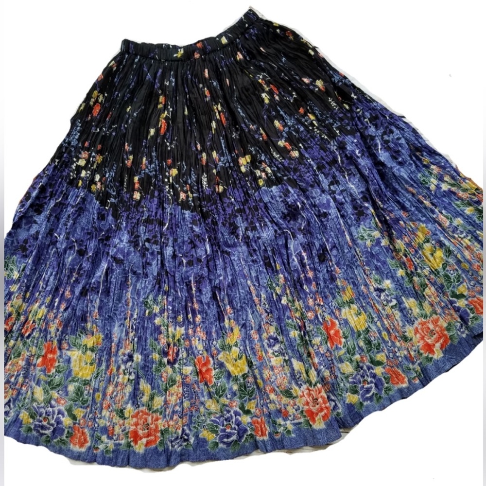 Le Meui studio Petite accordion pleated Ombré Maxi Skirt